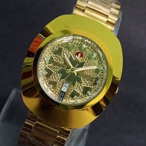 RADO DIASTAR Automatic 38mm 25 J Day & Date Gold Plated Men's Wristwatch